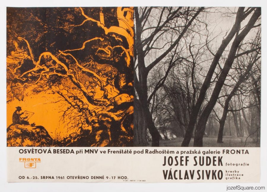 Exhibition Poster, Josef Sudek, Vaclav Sivko, 1961