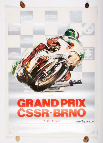Racing Poster, Grand Prix Brno 1977, Vladimir Valenta