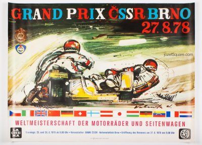 Racing Poster, Grand Prix Brno 1978, World Championship, Vladimir Valenta