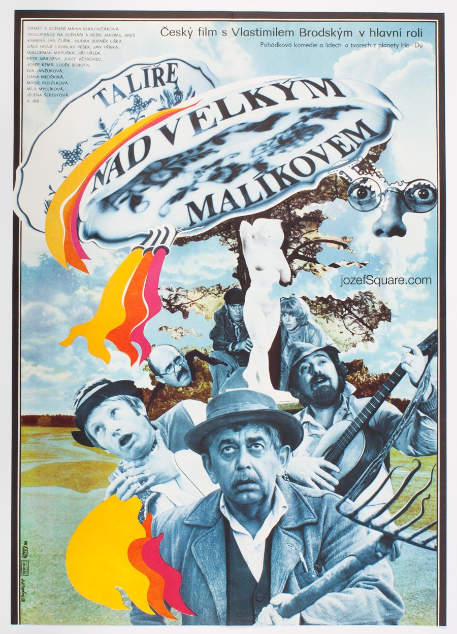 Movie Poster, Flying Saucers over our Town, Zdenek Ziegler