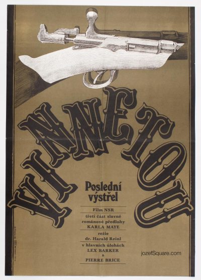 Western Movie Poster, Winnetou, Last Shot, Zdenek Ziegler