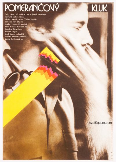 Movie Poster, Orange Boy, Zdenek Ziegler, 70s Cinema Art