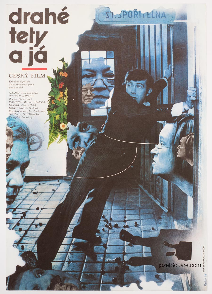 Movie Poster, My Dear Aunts and I, Zdenek Ziegler, 70s Cinema Art