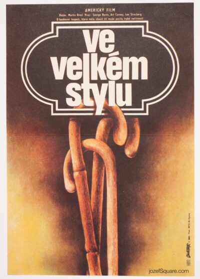 Movie Poster, Going in Style, Jan Weber, 70s Cinema Art