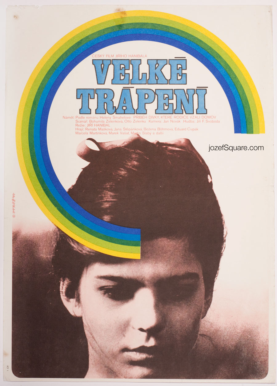 Movie Poster, Great Sorrow, Alexej Jaros, 70s Vintage Cinema Art