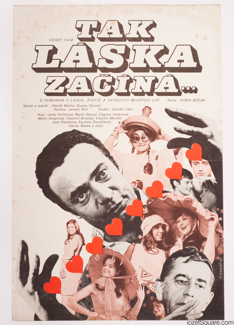 Movie Poster, This is how Love Begins, Alexej Jaros, 70s Cinema Art