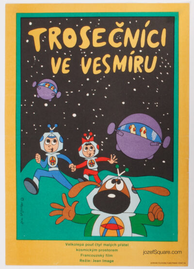Children's Movie Poster, Little Orbit the Astrodog, Miroslav Hlavacek
