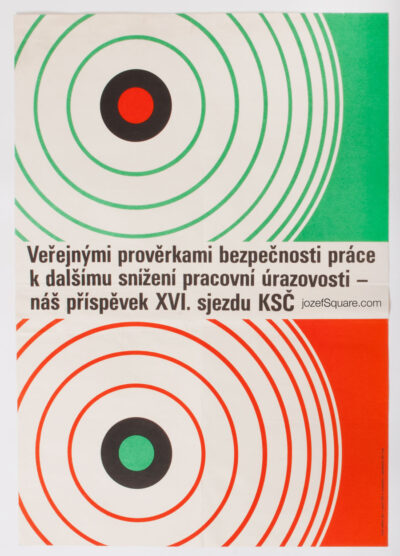 Advertising Poster, Public Inspections of Occupational Safety, 80s Artwork