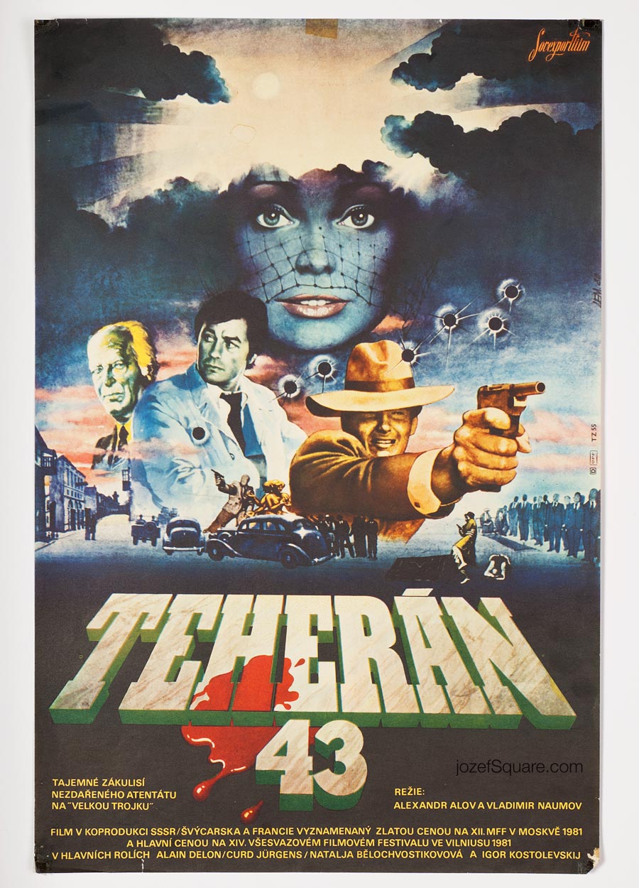 Movie Poster, Alain Delon, Assassination Attempt, Lem, 1981