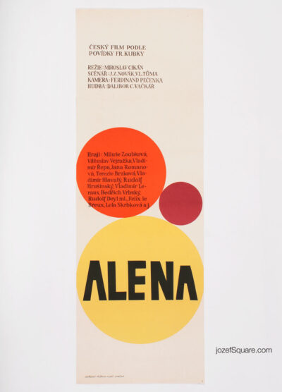Minimalist Movie Poster, Alena, Unknown Artist, 1960s