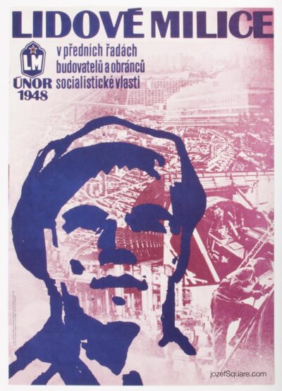 Propaganda Poster, People's Militias, February 1948, W.A. Schlosser