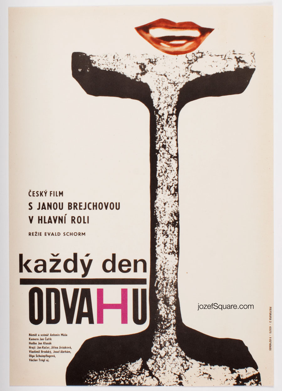 Movie Poster, Courage for Every Day, Zdenek Palcr, Czechoslovak New Wave