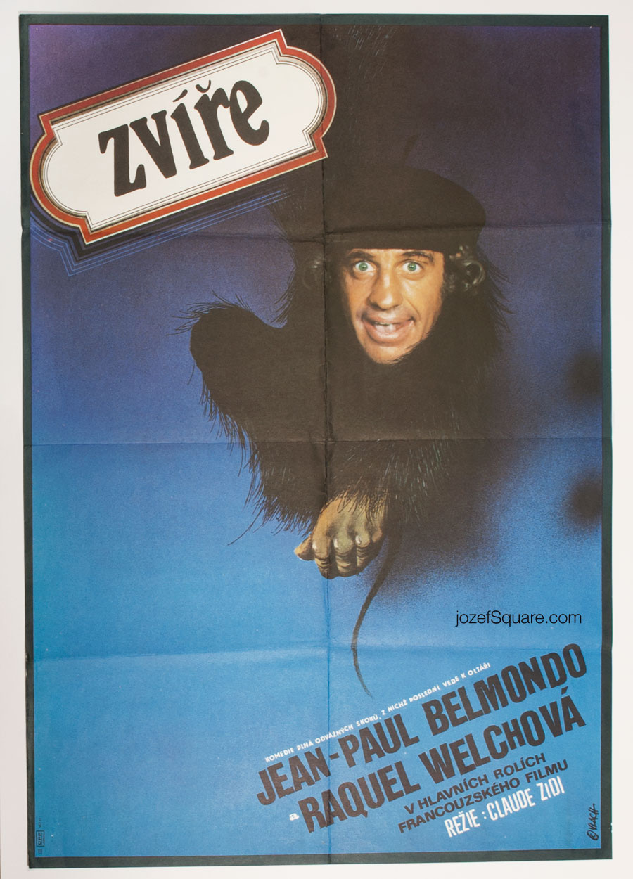 Movie Poster, Animal, Jean-Paul Belmondo, Zdenek Vlach