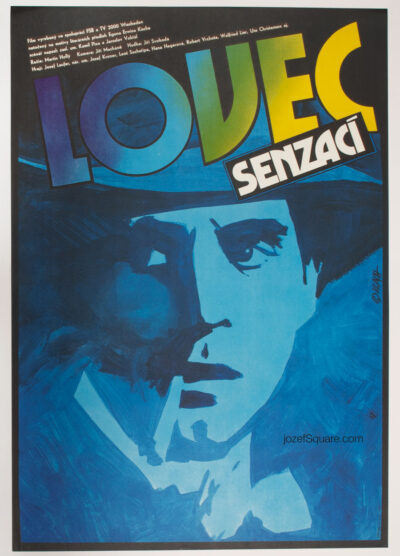 Movie Poster, Sensation Hunter, Zdenek Vlach, 80s Cinema Art