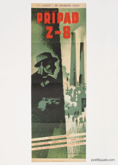 Movie Poster, Case Z-8, Bedrich Lipensky, 40s Cinema Art