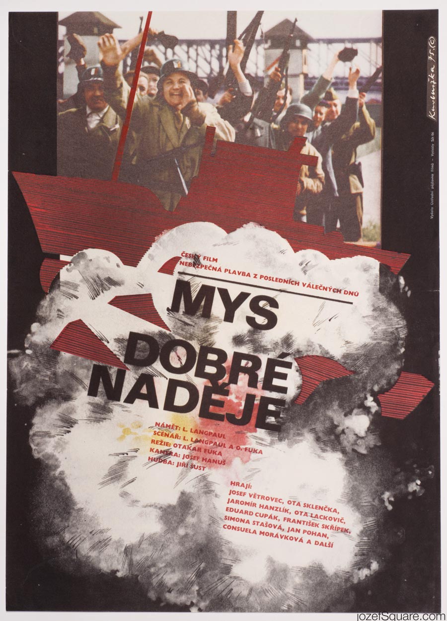 Movie Poster, Cape of Good Hope, Dimitrij Kadrnozka, 70s Cinema Art