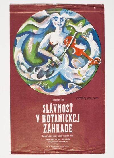 Movie Poster, Celebration in the Botanical Garden, Elo Havetta, 60s Cinema Art