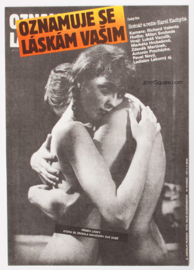 Movie Poster - ‎It Is Announced to You, Karel Kachyna, 80s Cinema Art