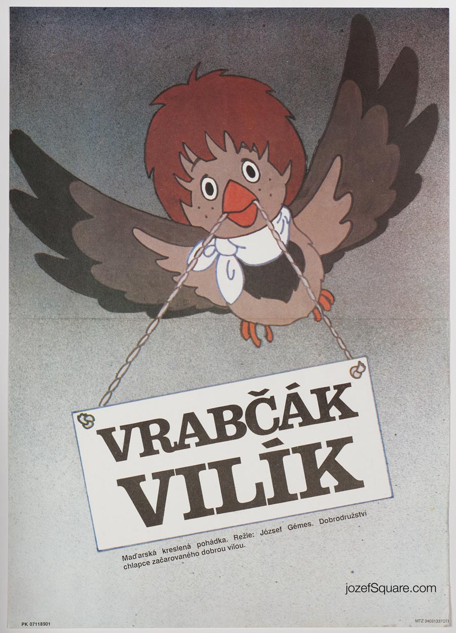 Children's Movie Poster, Willy the Sparrow, Jichova