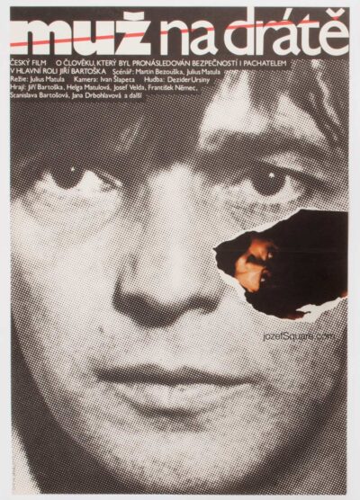Movie Poster, Man on the Line, Milan Kincl, 80s Cinema Art