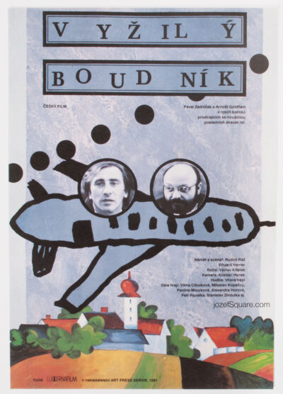 Movie Poster, Vyžilý Boudník, Unknown Artist, 90s Cinema Art