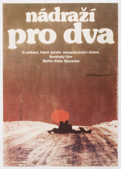 Movie Poster, Railway Station for Two, Vratislav Sevcik, 80s Cinema Art