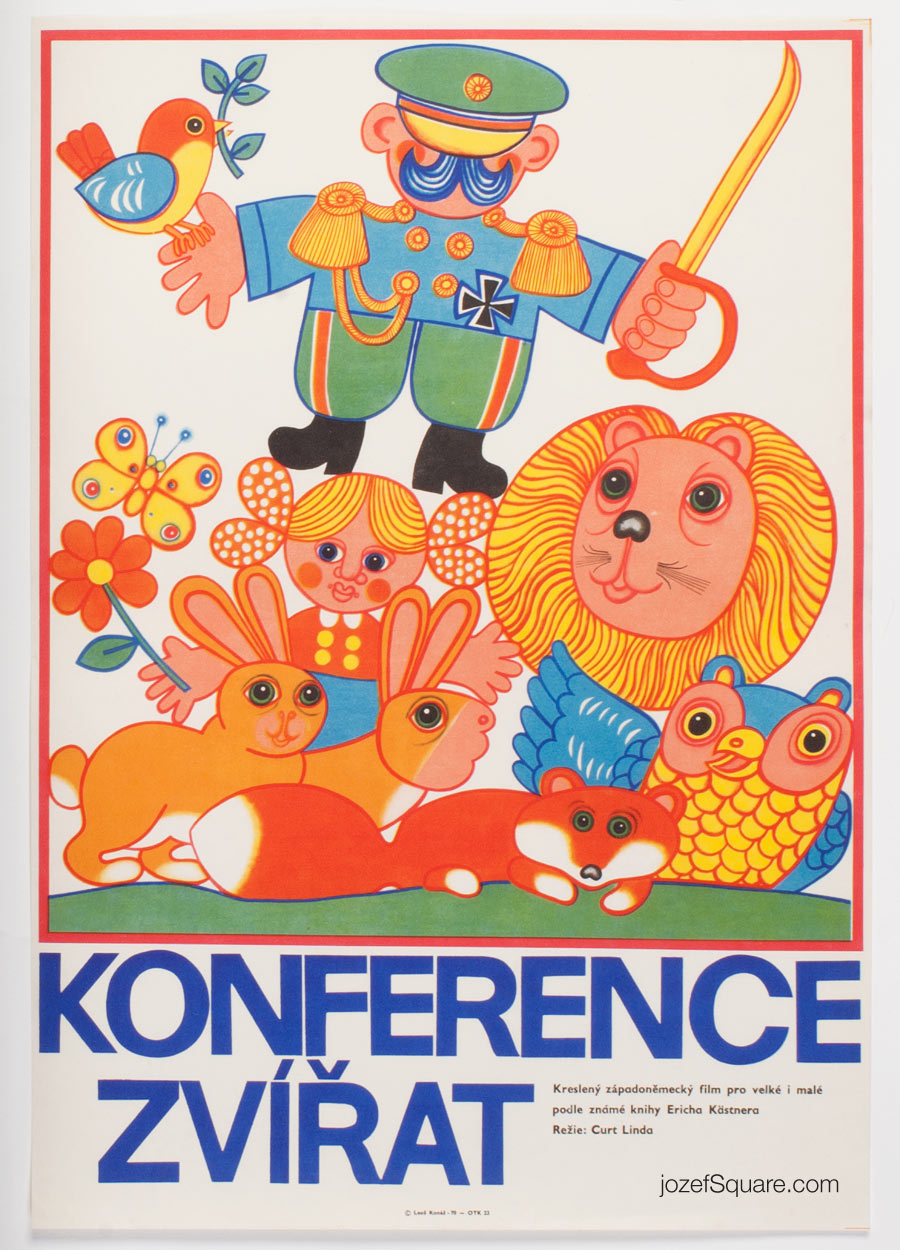 Children's Movie Poster, Animal Conference, Leos Konas