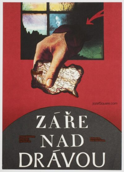 Movie Poster, Dawn Over the Drava, Petr Vapenik, 70s Cinema Art