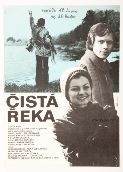 Movie Poster, Clean River, Unknown Artist, 70s Cinema Art