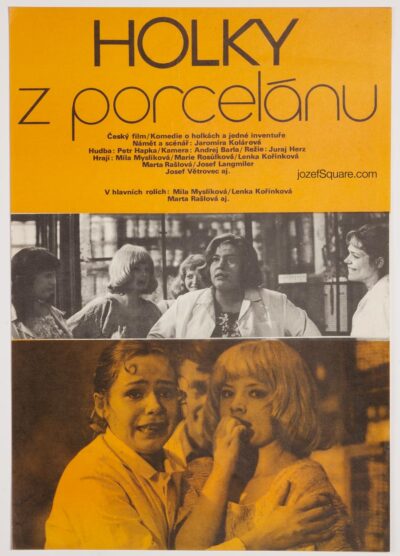 Movie Poster, Girls from a Porcelain Factory, Unknown Artist, 70s Cinema Art