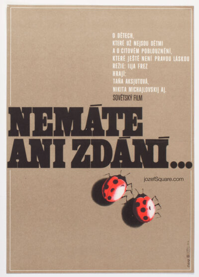 Minimalist Movie Poster, Love and Lies, Zdenek Vlach, 80s Cinema Art