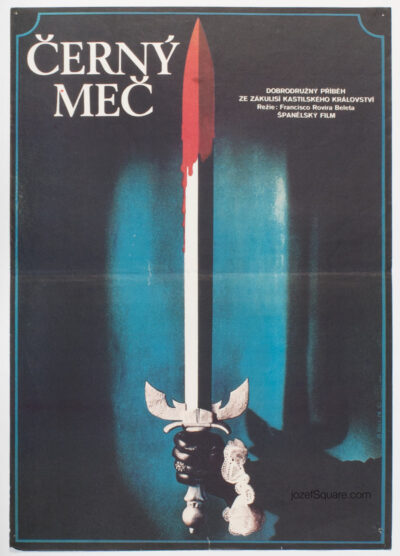 Minimalist Movie Poster, Black Sword, Dobroslav Foll, 70s Cinema Art