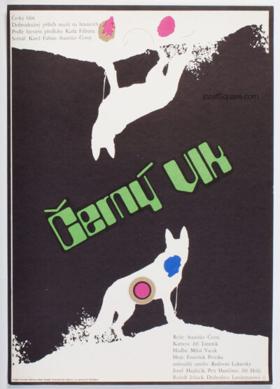 Movie Poster, Black Wolf, Milan Grygar, 70s Cinema Art