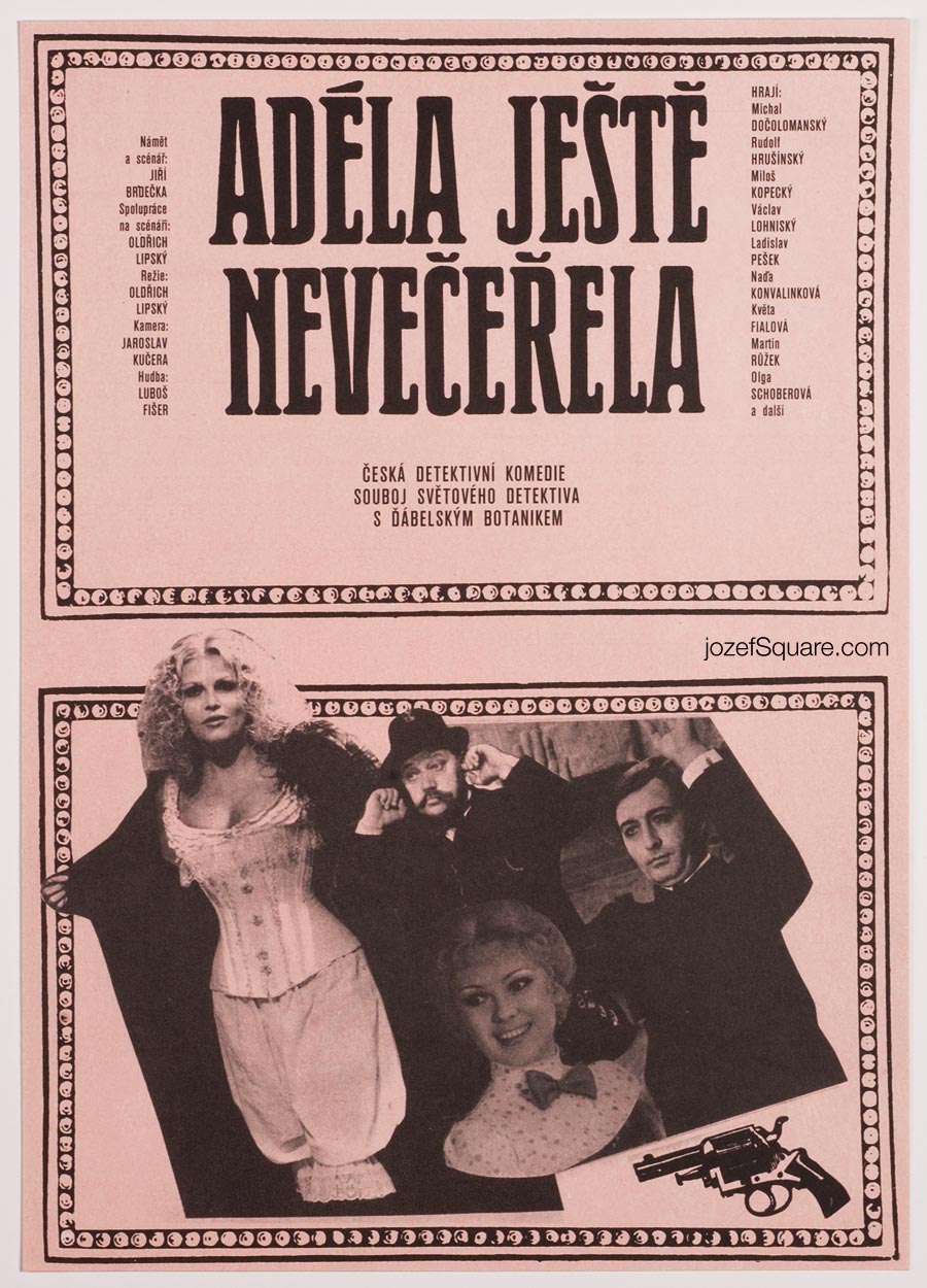 Movie Poster, Adele Hasn't Had Her Dinner Yet, Unknown Artist, 70s Cinema Art