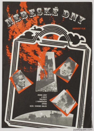 Movie Poster, Days of Heaven, W.A. Schlosser, 80s Cinema Art