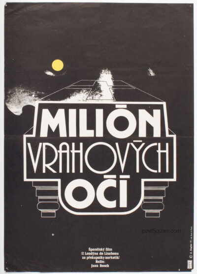 Movie Poster, The Killer with a Thousand Eyes, Zdeněk Ziegler, 70s Cinema Art