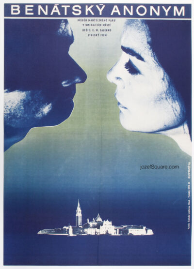 Romantic Movie Poster, Anonymous Venetian, Alexej Jaros, 70s Cinema Art