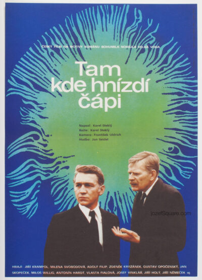 Movie Poster, Place Where Storks Nest, Dimitrij Kadrnozka, 70s Cinema Art