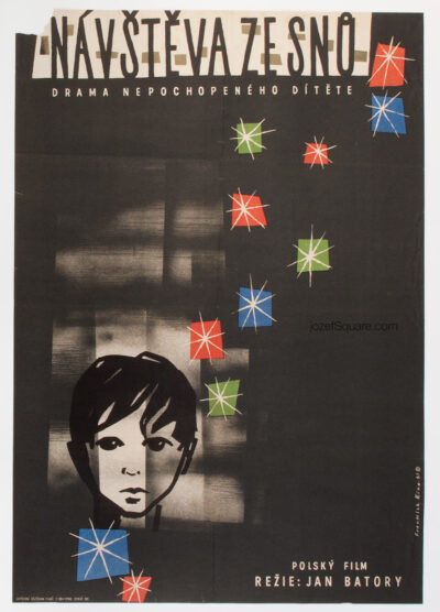 Children's Movie Poster, Visit of a President, Frantisek Riha, 60s Cinema Art