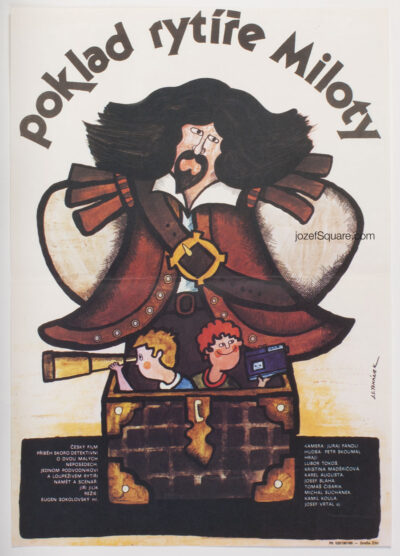 Movie Poster, Treasure of Knight Milota, Jan Tomanek, 80s Cinema Art