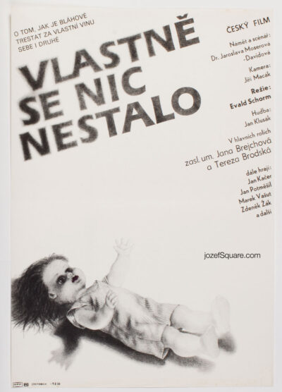Movie Poster, Nothing Really Happened, Jana Zemlickova, 80s Cinema Art