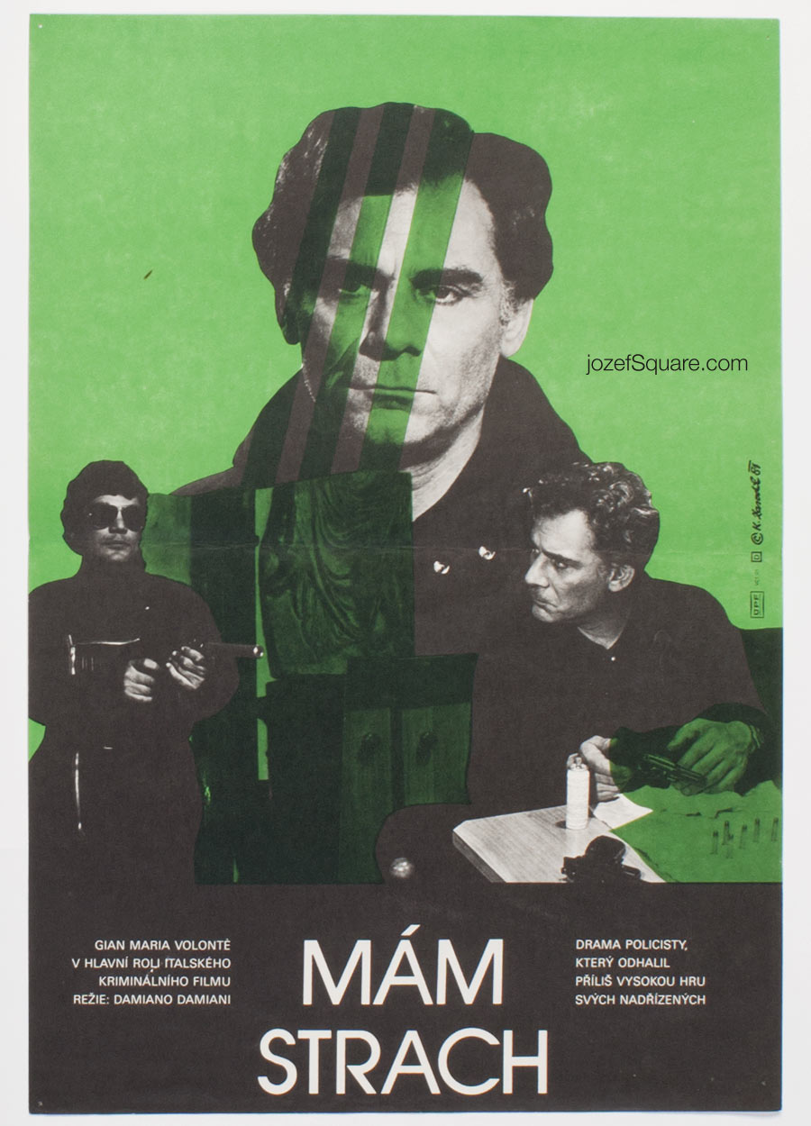 Movie Poster, I Am Afraid, Karel Zavadil, 80s Cinema Art