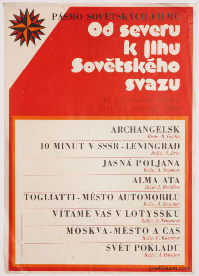 Movie Poster, From North to South of the Soviet Union, Miroslav Pechanek