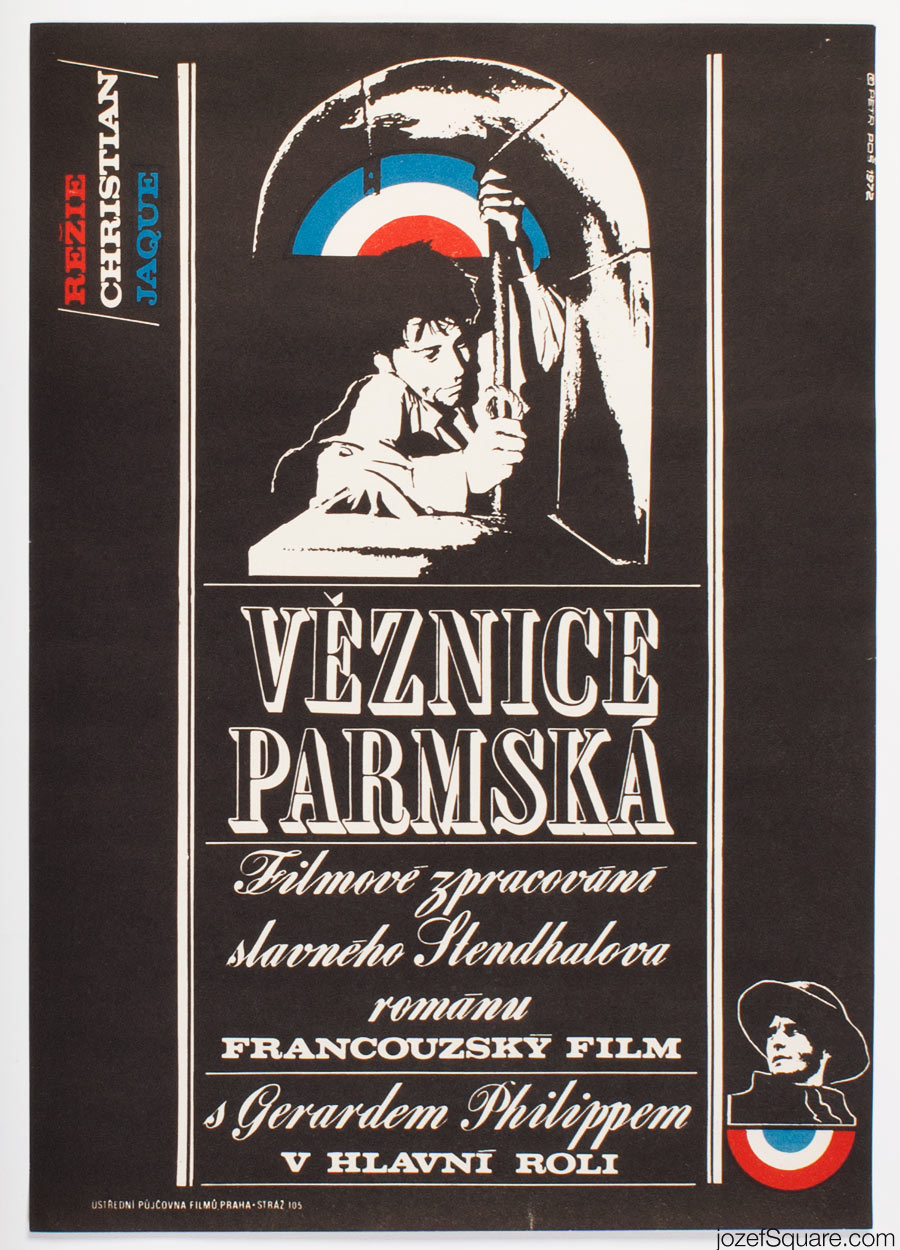 Movie Poster, Charterhouse of Parma, Petr Pos, 70s Cinema Art
