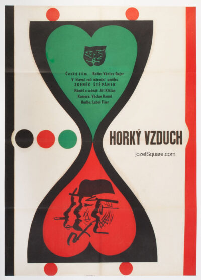 Minimalist Movie Poster, Hot Air, Unknown Artist, 60s Cinema Art