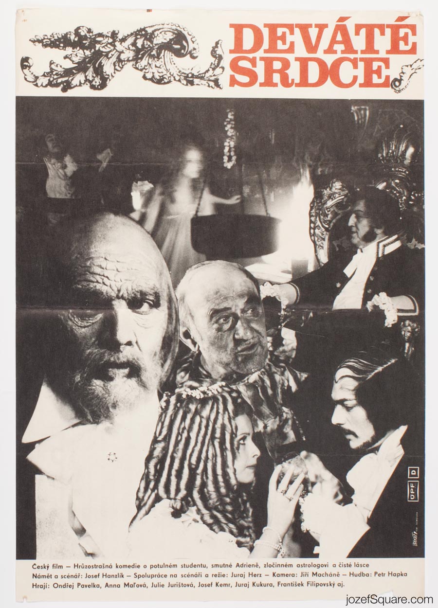 Movie Poster, The Ninth Heart, Unknown Artist, 70s Cinema Art