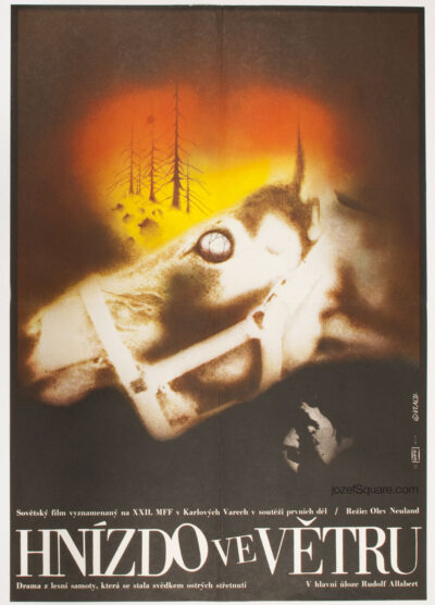 Movie Poster, Nest of Winds, Zdenek Vlach, 80s Cinema Art