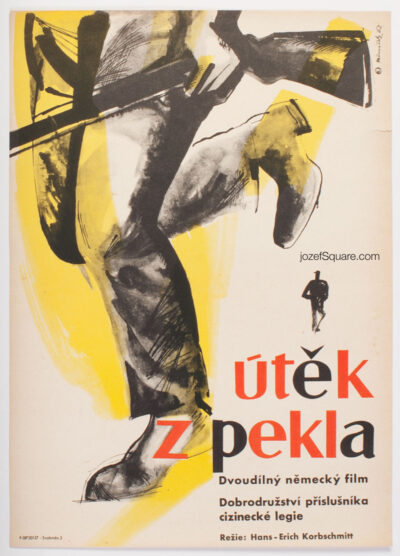 Movie Poster, Escape from Hell, Milan Nemecek, 60s Cinema Art