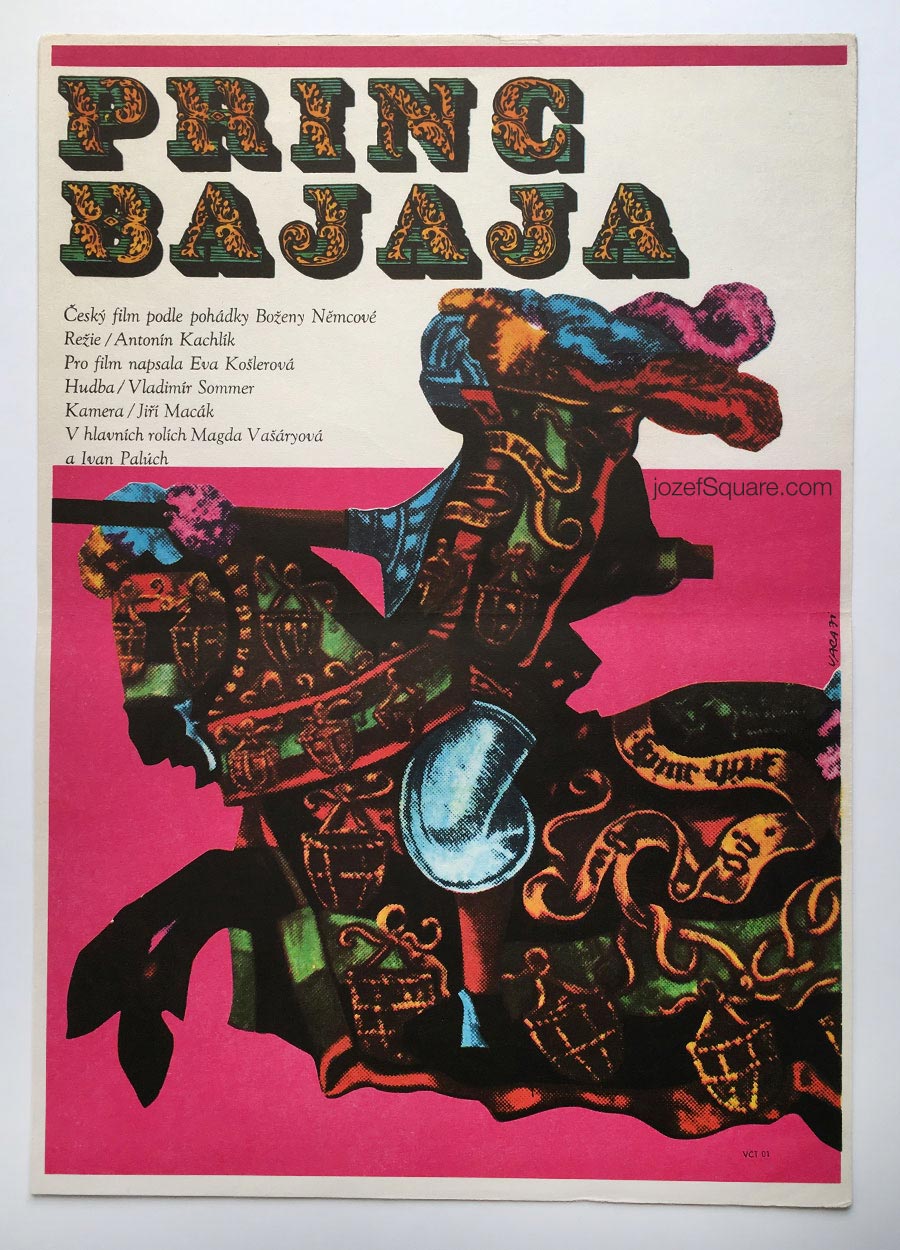 Movie Poster, Prince Bajaja, Karel Vaca, 1970s Cinema Art