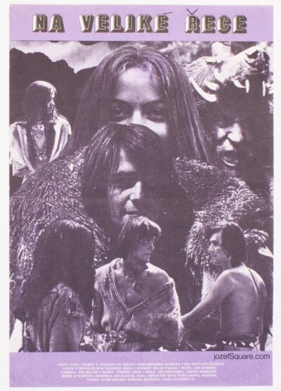 Movie Poster, On Big River, Unknown Artist, 70s Cinema Art